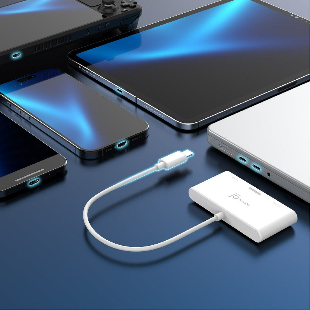 USB-хаб J5create USB-C 3-в-1 White (JCA399-N) ( 10464 ) Харків - фото 3