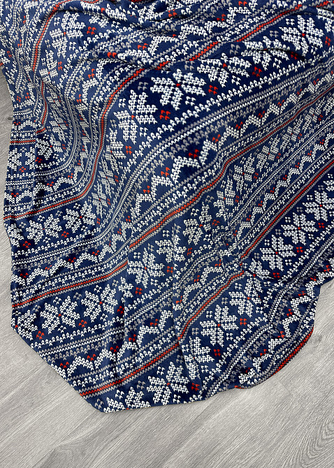 Плед-покривало Decorator WellSoft 200х220 см з різдвяним принтом Синій (87-290) Київ - фото 8