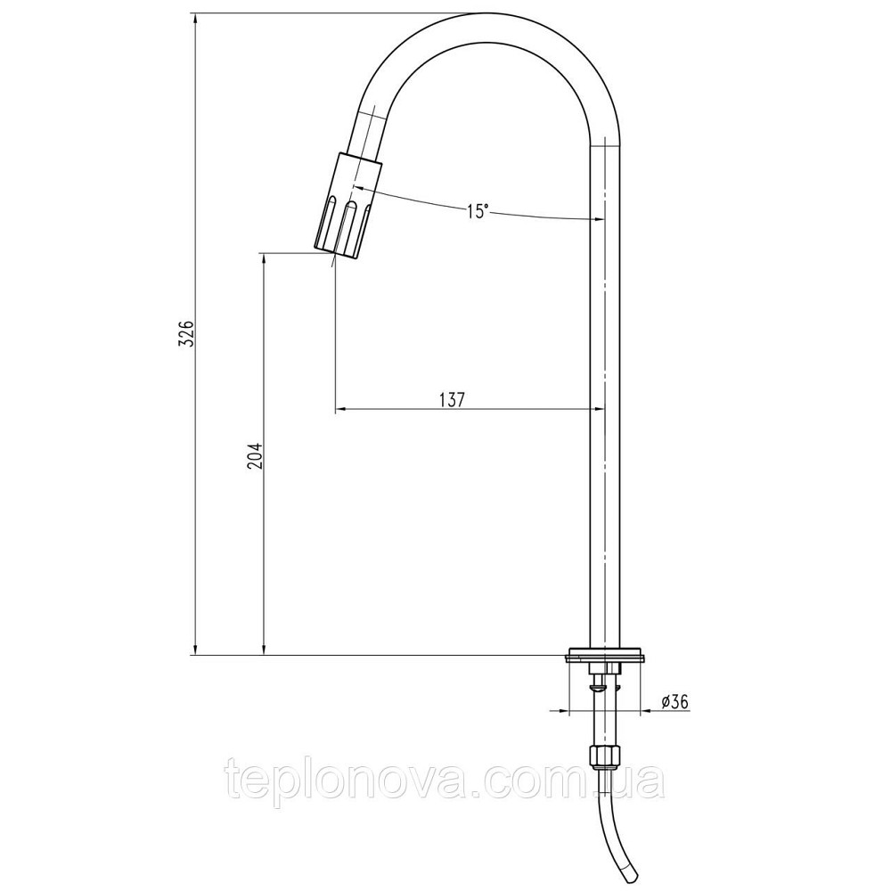 Кран для зворотного Осмосу TOPAZ CORSICA TC-6801-L26-B Чернівці - фото 4