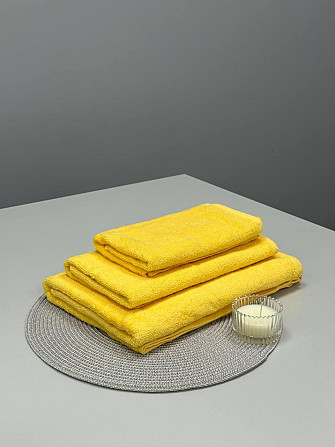 Рушник однотонний Ideal Textile 70х140 см 400 г/м2 жовтий (56861022) Чернівці - фото 4