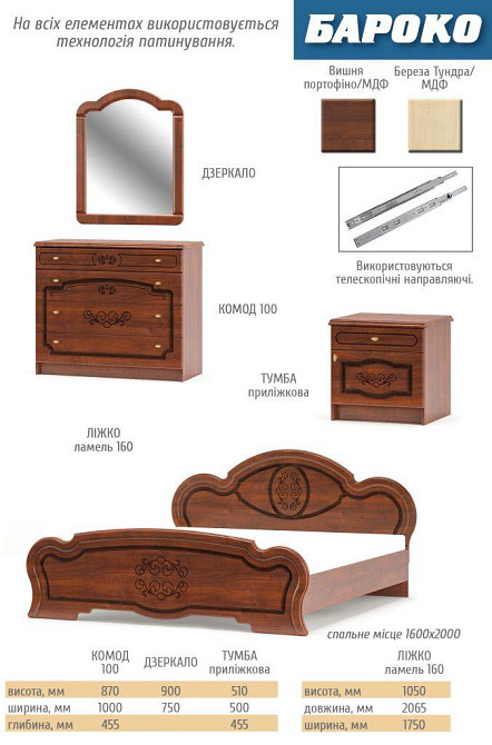 Комод 100 Барокко Львів - фото 4