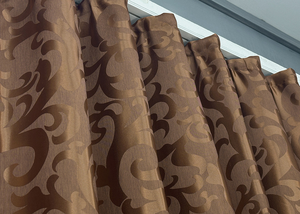 Шторна тканина жаккард, колекція "Вензель", висота 2,8м колір світло-коричневий 478ш Київ - фото 20