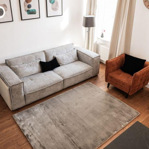 Килимок для підлоги з еко-хутра ТМ Dariana Elegant 160*220 см кварц Житомир - фото 6