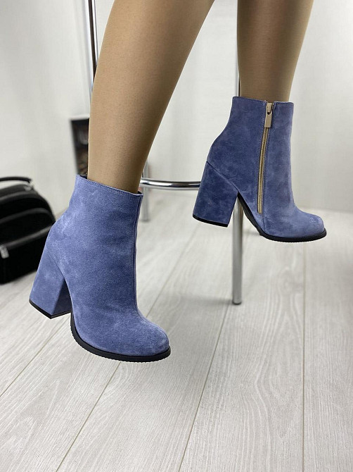 SANTINI Жіночі черевики SANTINI джинсові замша натуральна висота 10см каблук 9.5см 37р. (953652 Коломия - фото 6