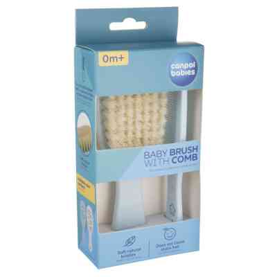 Набір для догляду за дитиною Canpol babies Newborn Baby Щітка та гребінець блакитний (7/406_blu) Вінниця