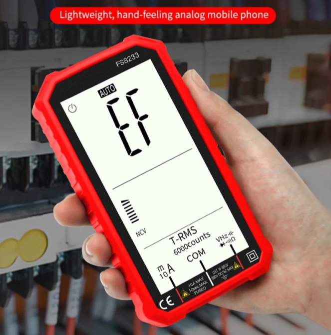 Тестер цифровой автоматический FS8233 6000бит мультиметр + термопара и фонарик 2хААА Винница - изображение 6