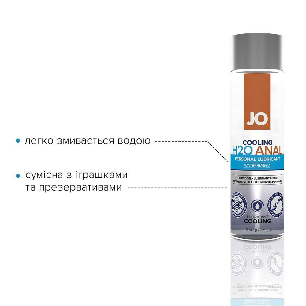 Анальная смазка JO ANAL H2O — COOLING (120 мл) охлаждающая, на водной основе Sex Aura Киев - изображение 3