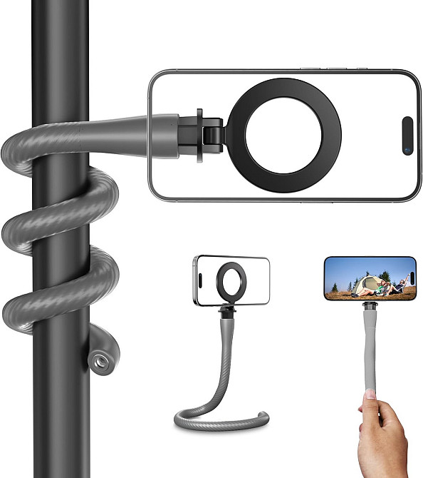 Тримач смартфона на гнучкій ніжці з магнітним кріпленням MagSafe Telesin P3-FM-01GY Київ - фото 2