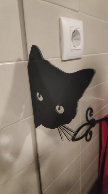 Наклейка на авто Вовк, Кіт, Чорна Київ - фото 7