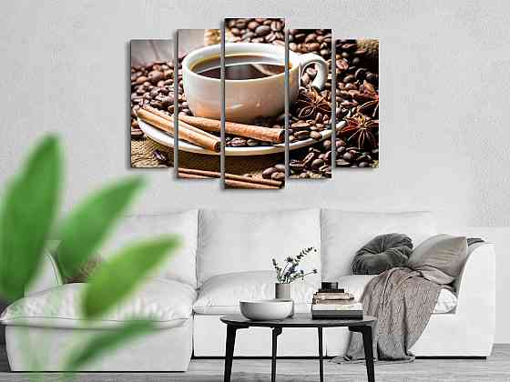Модульна картина Кави Art-343_5 ( 80х118см ) Київ