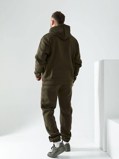 Чоловічий спортивний теплий костюм на флісі Хакі 50/52 Харків - фото 3