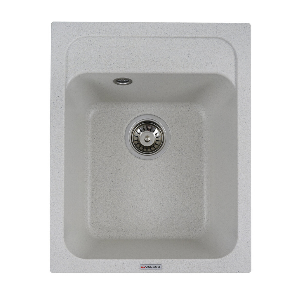 VALESO Гранітна мийка для кухні VALESO KORRADO 4050 матова Біла в крапку Коломыя - изображение 5