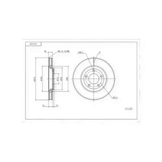 Диск Chrysler Voyager, Dodge Caravan (2000-) передній (d302x28mm) гальмівний Мукачево