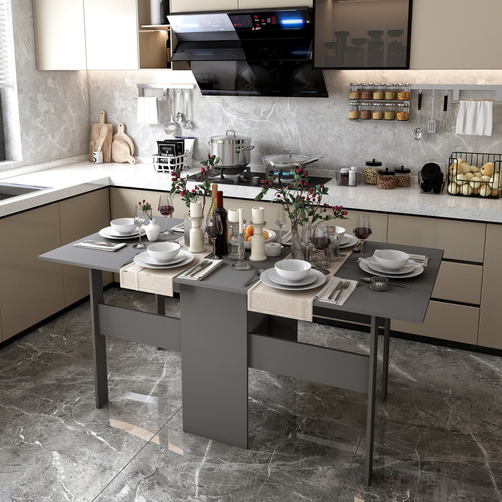 Стол в кухню Doros Торонто 180х89х80 см Графит (DRS-011393) Львов - изображение 1