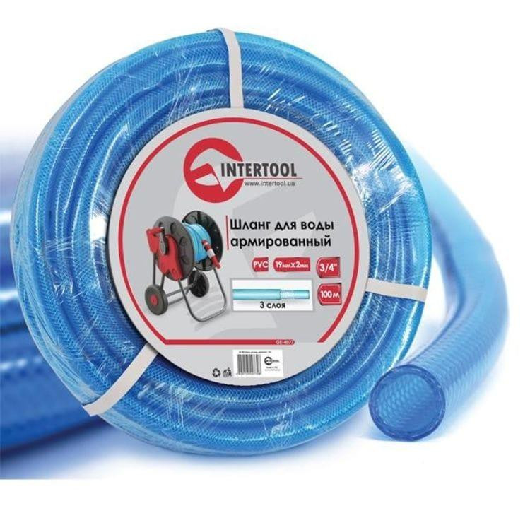 Шланг INTERTOOL GE-4077 для воды 3-слоя 3/4"армов.100м PVC Коломия - фото 2