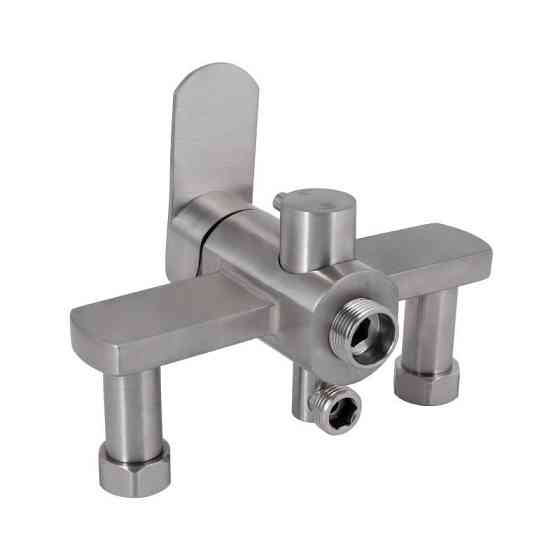 Змішувач для ванни Lidz Luna 005 з душовим гарнітуром (k35) сатин Київ