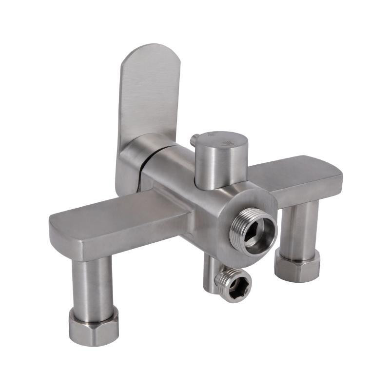 Змішувач для ванни Lidz Luna 005 з душовим гарнітуром (k35) сатин Київ - фото 4