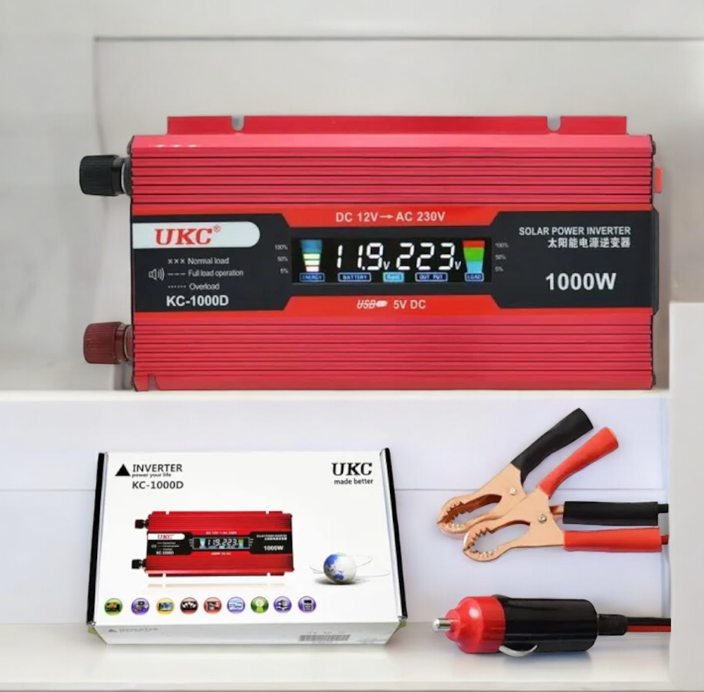 Преобразователь напряжения 12в в 220в 1000Вт Авто инвертор c LCD экраном UKC 12V-220V 1000W Одесса - изображение 1