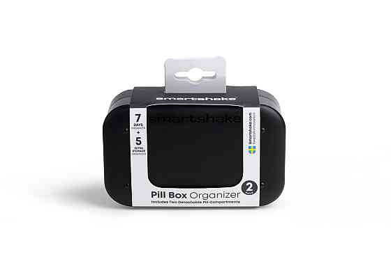 Таблетниця Smartshake Pillbox Organiser 2-pack Black Кам'янське