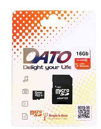 microSDHC DATO 16Gb class 10 (adapter SD) Київ