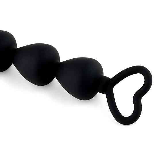 Анальний ланцюжок - Anal Beads Heart Black Sex Aura Київ