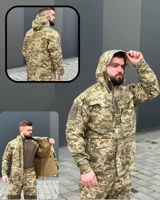 Тактическая пиксельная куртка реп стоп мужская парка демисезонная штурмовая куртка для военнослужащего   WAR Львов - изображение 1
