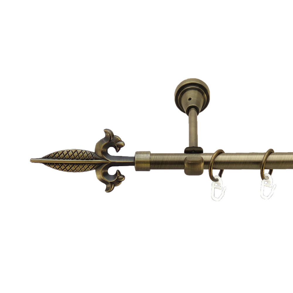 Карниз Orvit Генуя металевий однорядний відкритий Антик 16 мм 160 см (3327872) Львов - изображение 1