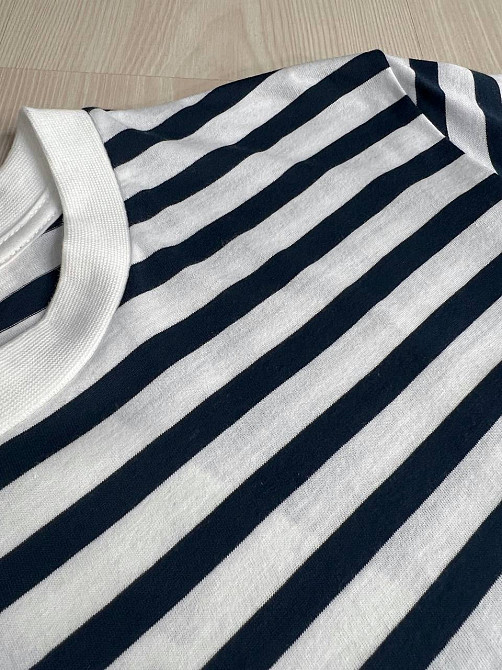 Футболка жіноча Pepper&mint CB24-53 в смужку з нашивкою темно синя, темно-синій, S Київ - фото 3