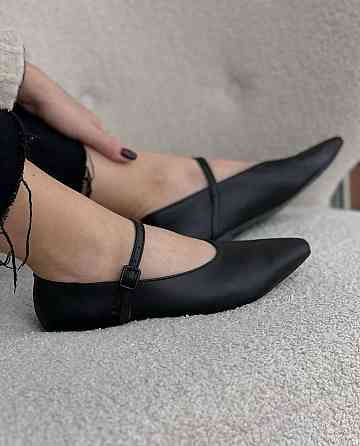 SANTINI Балетки жіночі SANTINI чорні натуральна шкіра 38р.39р.40р. (PA73-11) Коломыя