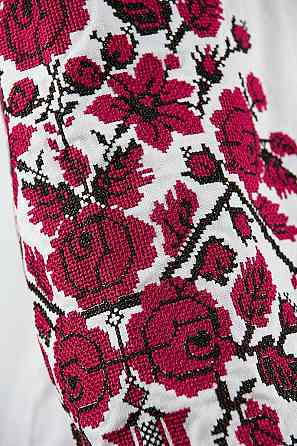 Вышиванка женская льняная, белая топ Киев