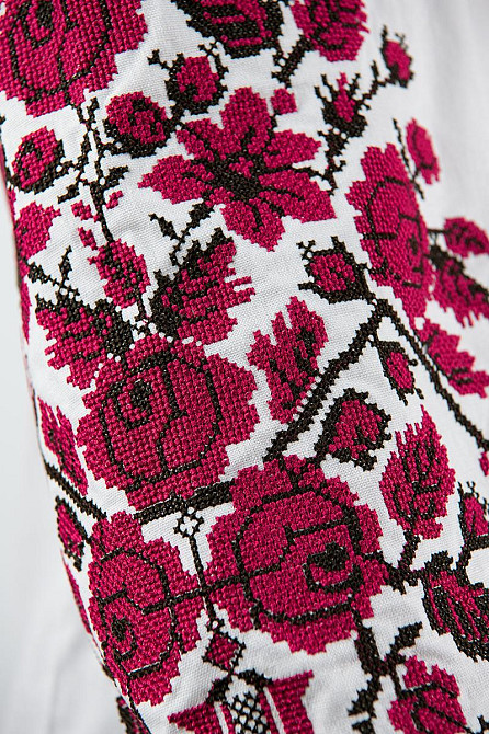 Вышиванка женская льняная, белая топ Киев - изображение 3