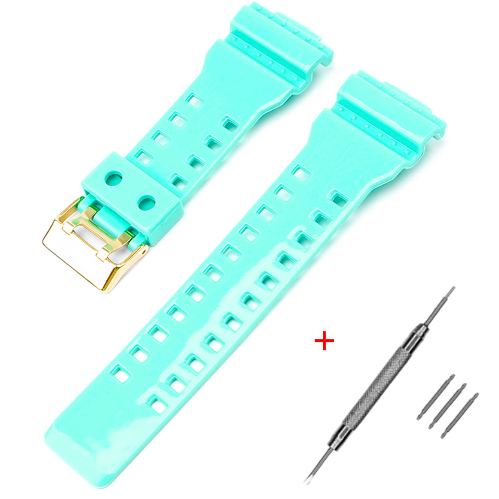 Ремінець для Casio G-Shock GA-100/110/120 Light Green-Glossy GD SBR Київ - фото 1