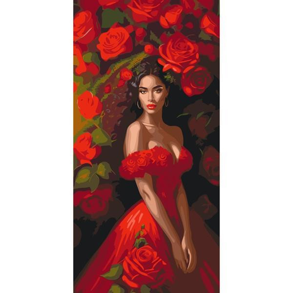 Картина за номерами ArtCraft Спокуса в червоному 40х80 см (10145-AC) Харьков - изображение 1