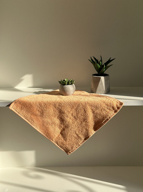 Серветка махрова Ideal Textile 30х30 см 400 г/м2 персиковий (56860389) Чернівці - фото 1