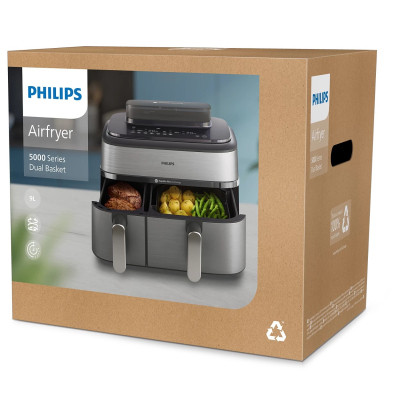 Мультипечь Philips Dual Basket Airfryer 5000 Series (NA555/00) Винница - изображение 2
