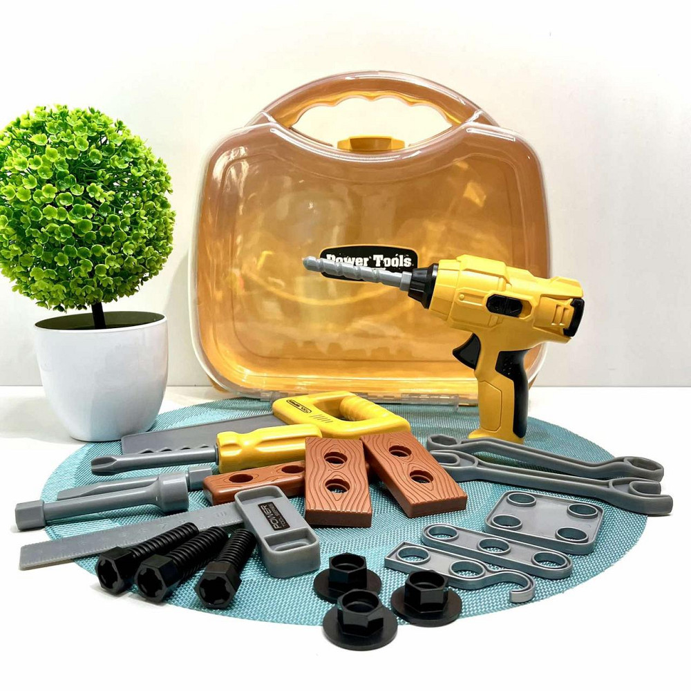 Набір інструментів шуруповерт дриль механічний Жовтий (T027) Чернигов - изображение 1