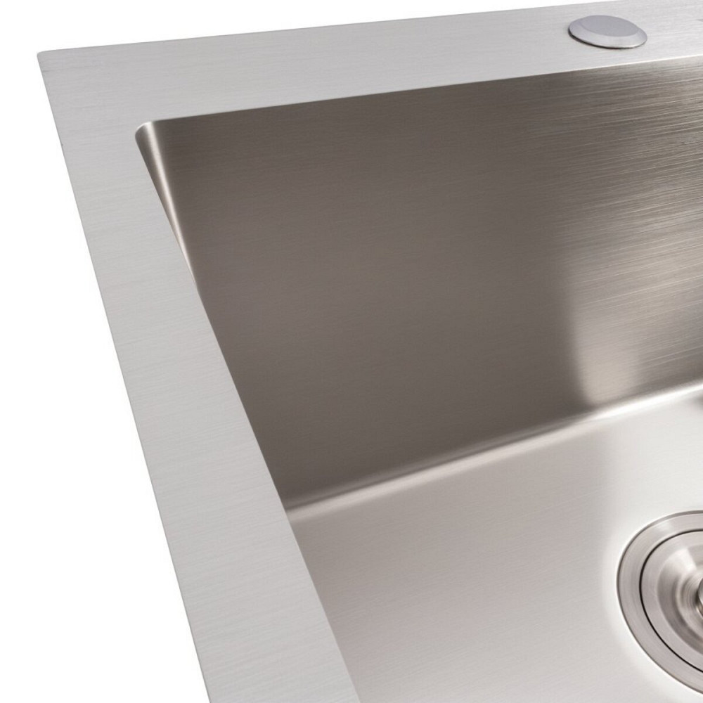 VALESO Кухонна мийка 50*50 нержавійка Valeso Handmade (сифон круглий, 2,0/0,5) Киев - изображение 5