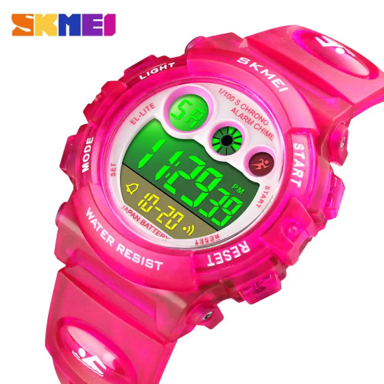 Дитячий спортивний наручний годинник Skmei 1451 Темно-рожевий Київ