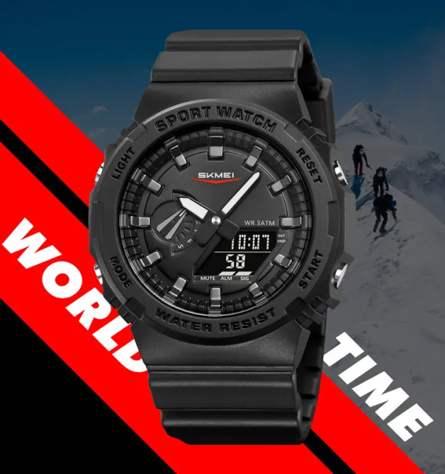 Чоловічий наручний годинник Skmei 2351 (Чорний із чорним) Київ - фото 5