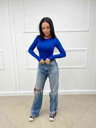 Жіночий базовий лонгслів із мікродайвінгу Електрик Одеса