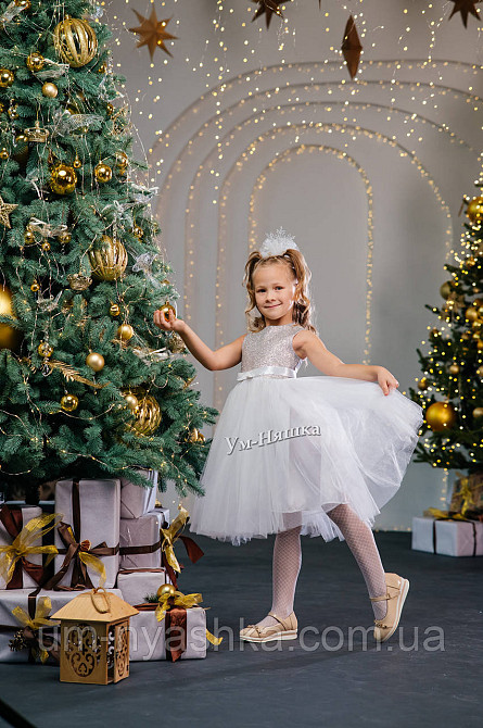 Детское нарядное платье Снежинка с блестками Кривой Рог - изображение 9