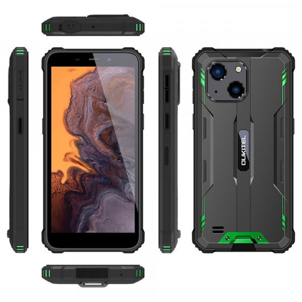 Смартфон Oukitel WP20 5.93" HD+ /4 GB / 32 GB / MTK Helio A22 / 6300 mAh / 13+5 Мп / IP69K / Green (6931940710657) Київ - фото 8