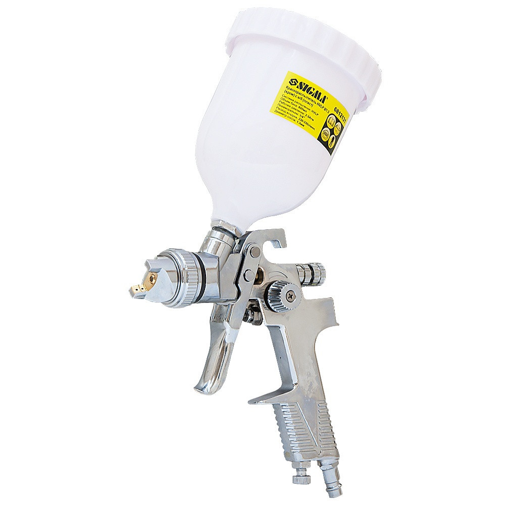 Фарборозпилювач HVLP Ø1.3мм 140-280 л/хв 3бар/б 600 мл (пласт) хром SIGMA (6812131) Київ - фото 2