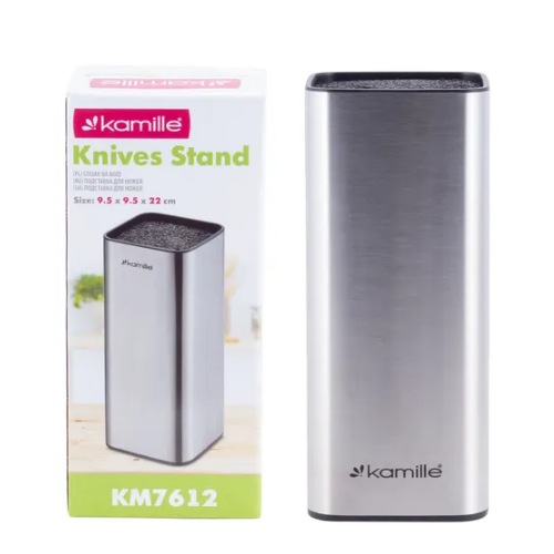 Підставка для ножів 9,5*9,5*22см з наповнювачем 7612 KAMILLE Житомир - изображение 8
