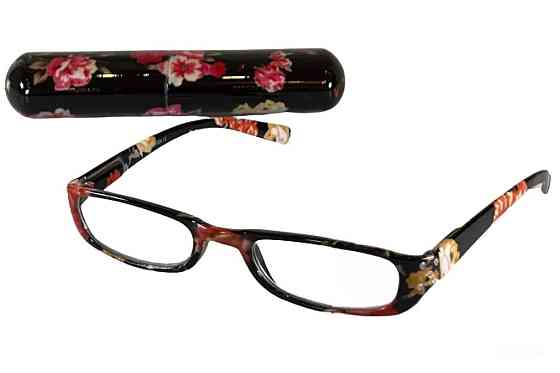 Маленькі вузькі окуляри для читання у футлярі +2.5 Луцьк