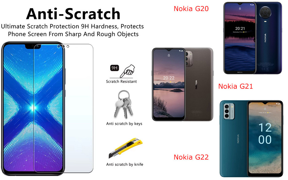 Защитное стекло NeoGlass для Nokia G20, Nokia G21, Nokia G22 – ультрапрозрачное и устойчивое Киев - изображение 1