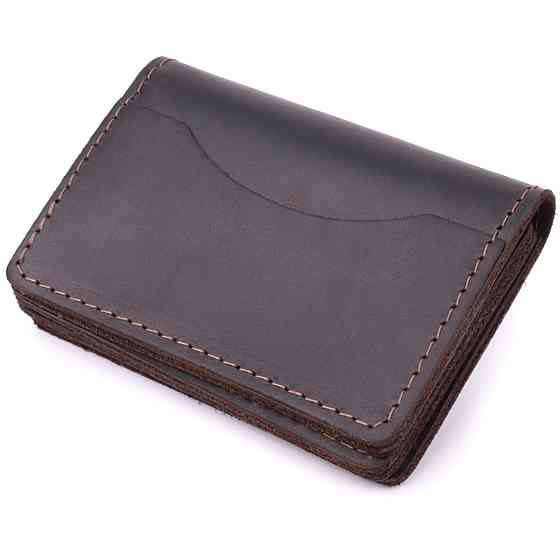 Стильна обкладинка на автодокументи у вінтажній шкірі Темно-коричнева (GRANDE PELLE) Київ