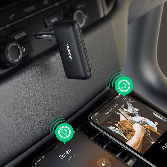 Bluetooth 5.0 приймач UGreen CM276 з AUX-виходом, мікрофоном для автомагнітол, дом.театров 70303 Николаев - изображение 4