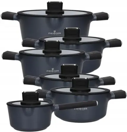 Zwieger Vesna Zestaw 6 Garnków Z Pokrywkami Non-Stick Greblon C3 (ZVESNA36) Київ