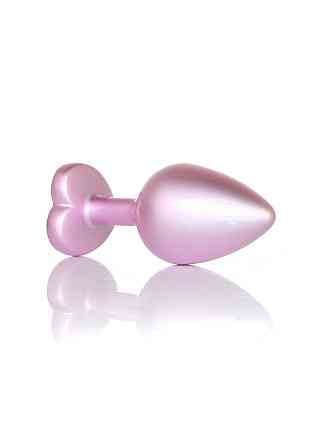 Анальная металлическая пробка Plug-Jewellery Pearl Pink Heart PLUG- Clear L Sex Aura Киев